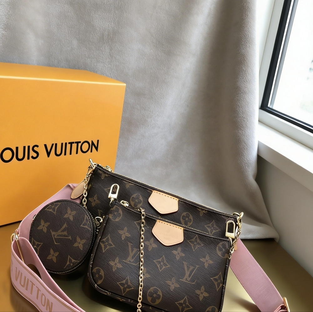 Louis Vuitton Multi Pochette Accessoires Pink Strap